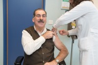 Helder Roque quis dar o exemplo e recebeu a vacina contra a gripe